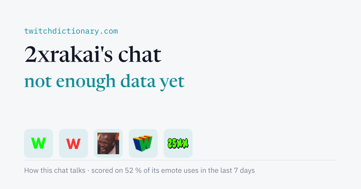 2xrakai's chat personality card