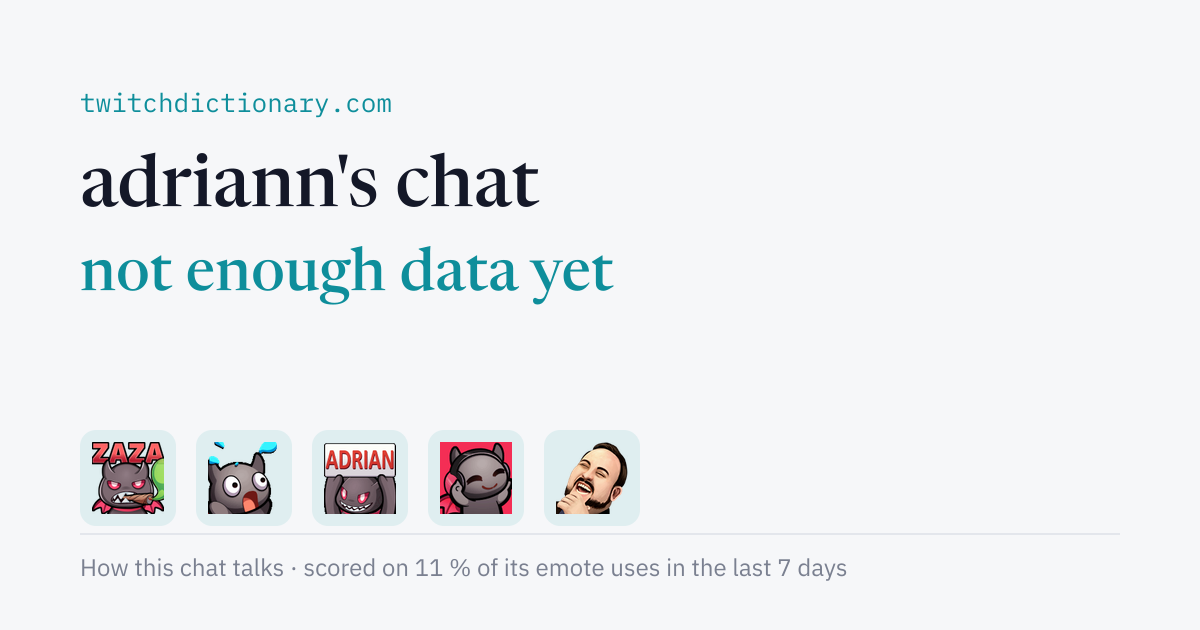 adriann's chat personality card