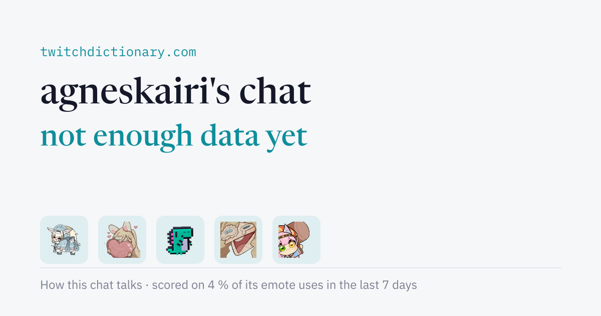 agneskairi's chat personality card