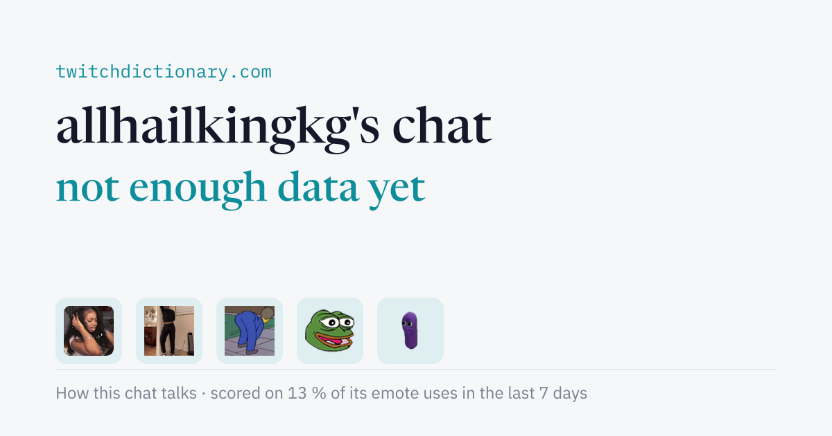 allhailkingkg's chat personality card
