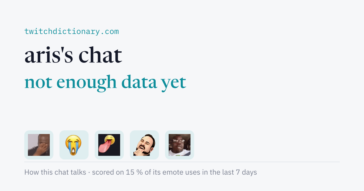 aris's chat personality card