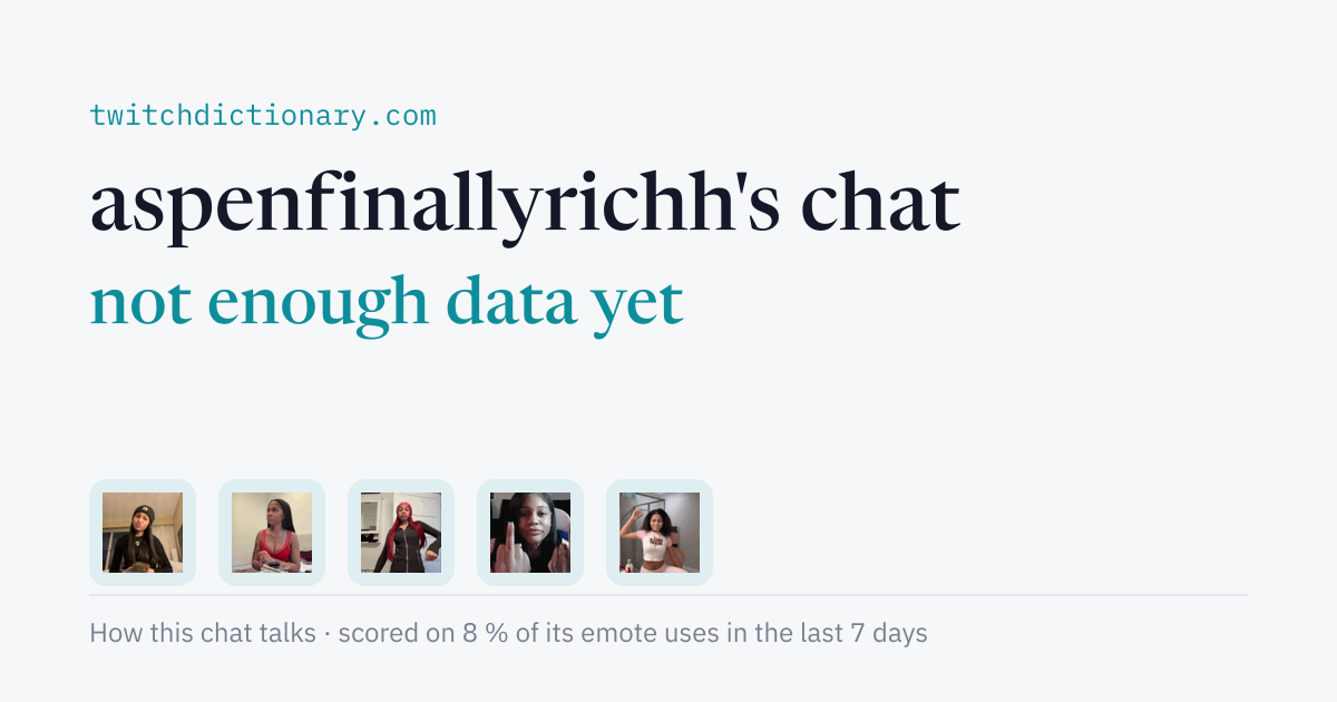 aspenfinallyrichh's chat personality card