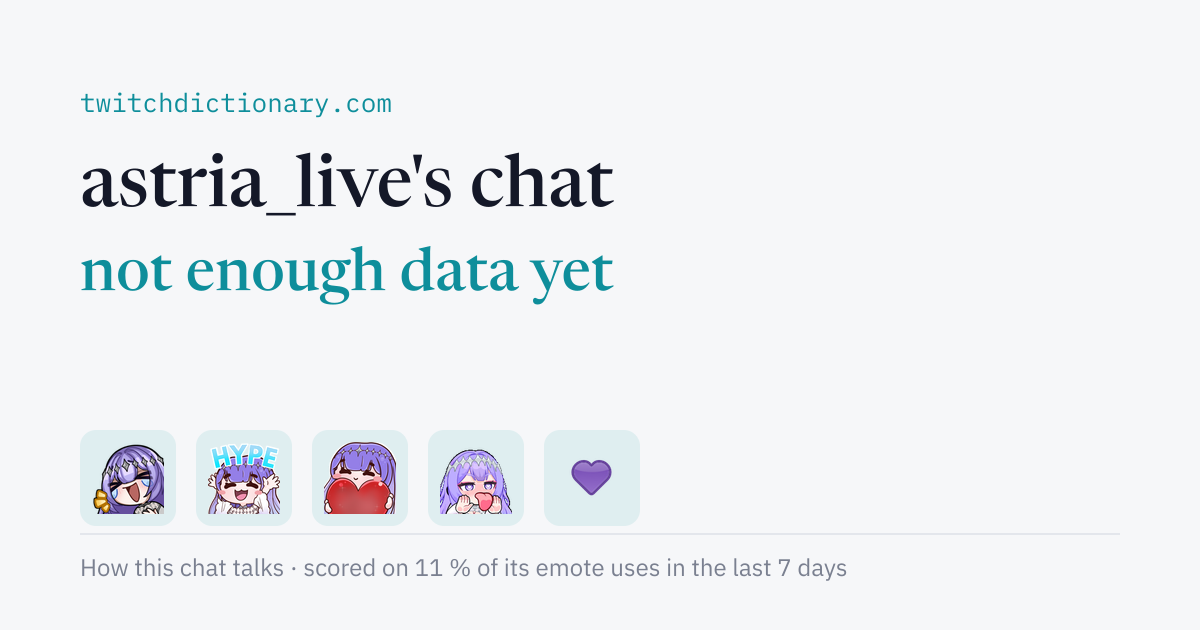 astria_live's chat personality card