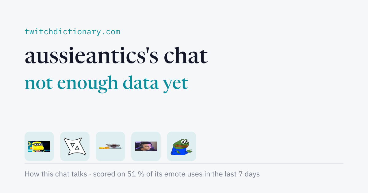 aussieantics's chat personality card