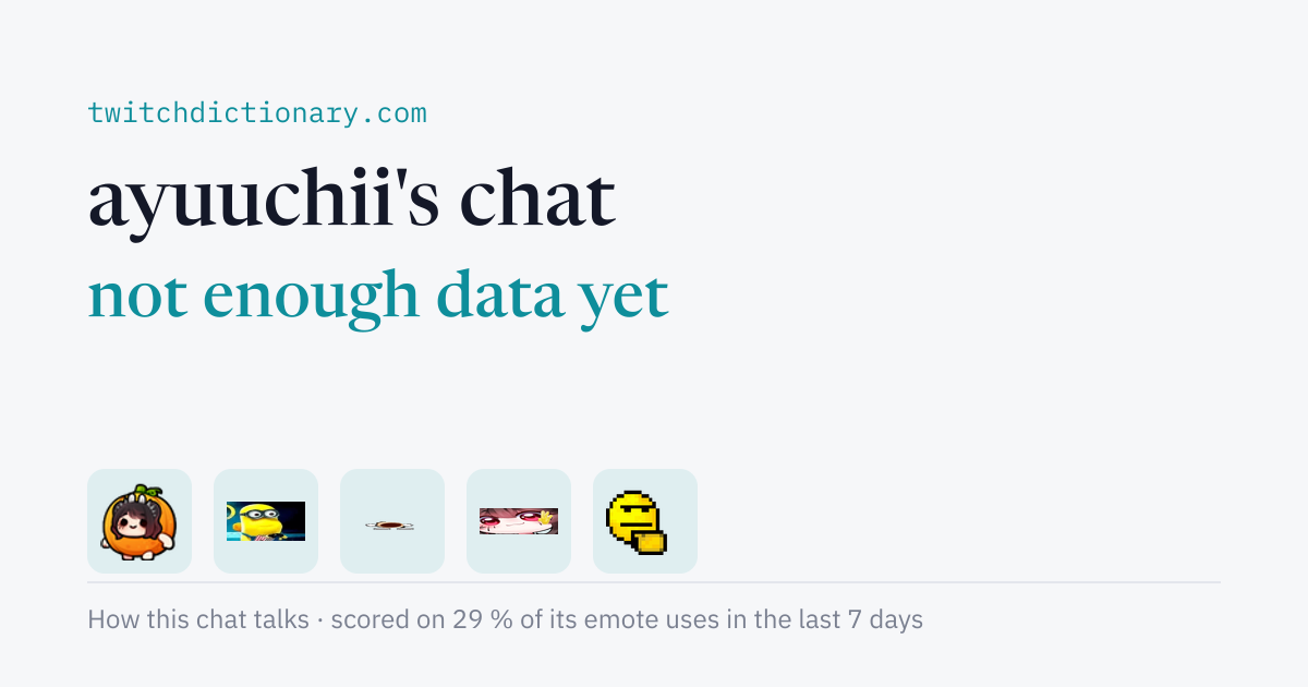 ayuuchii's chat personality card