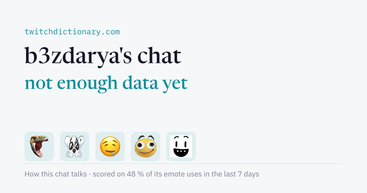 b3zdarya's chat personality card
