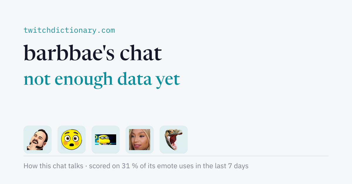 barbbae's chat personality card
