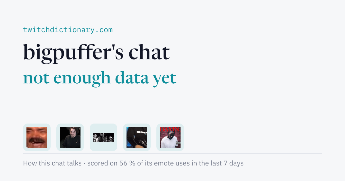bigpuffer's chat personality card