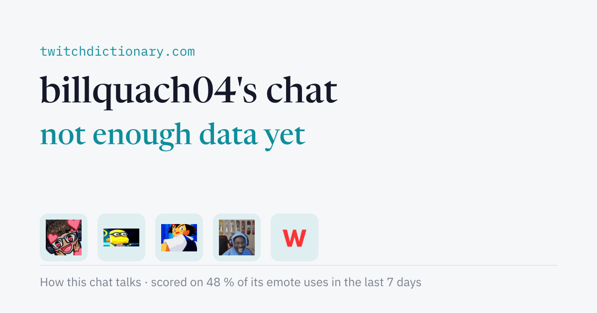 billquach04's chat personality card