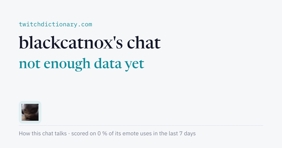 blackcatnox's chat personality card