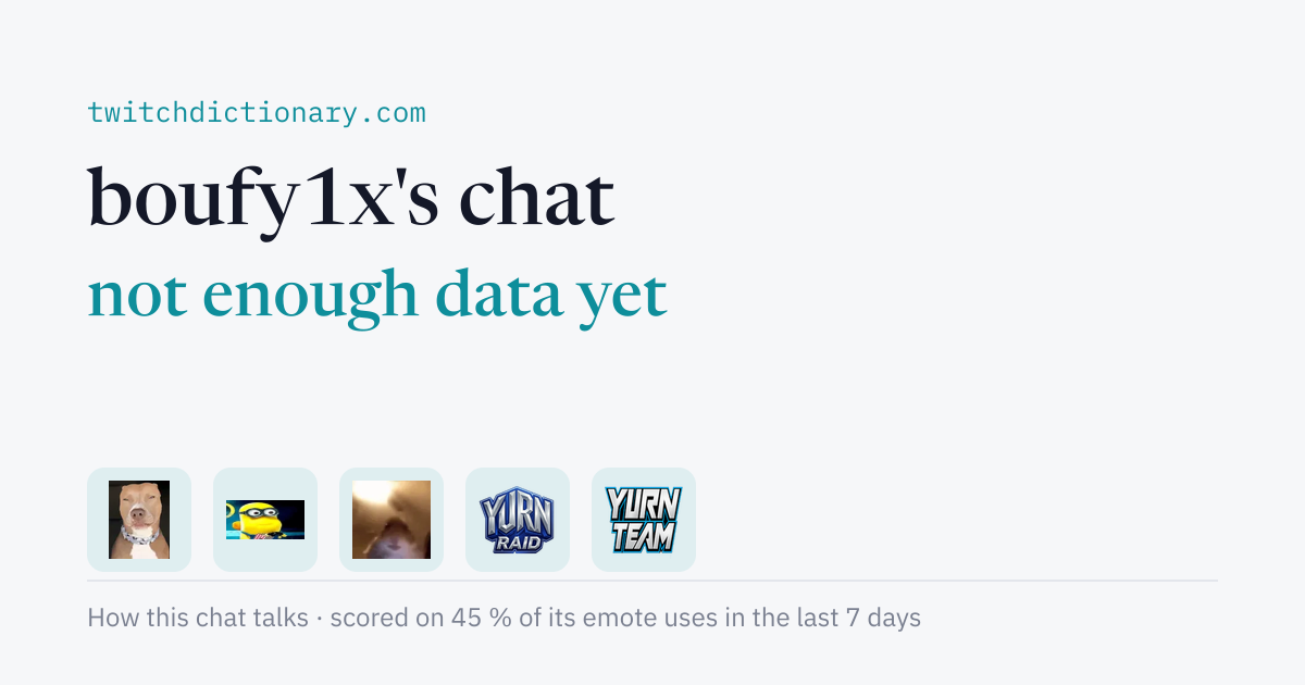 boufy1x's chat personality card