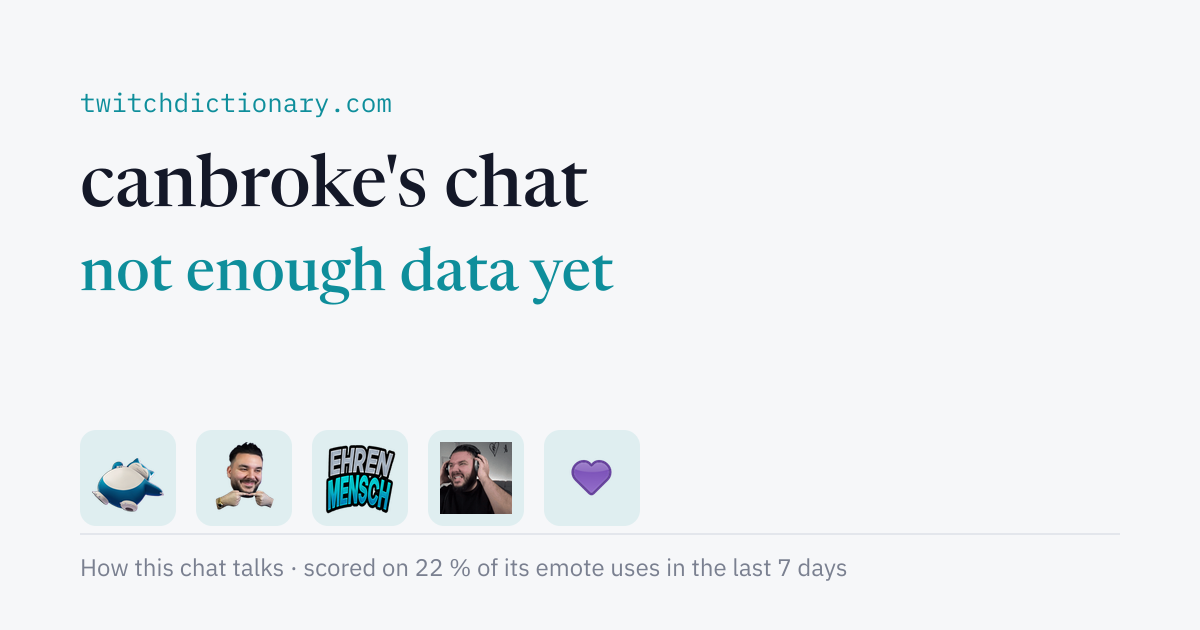 canbroke's chat personality card
