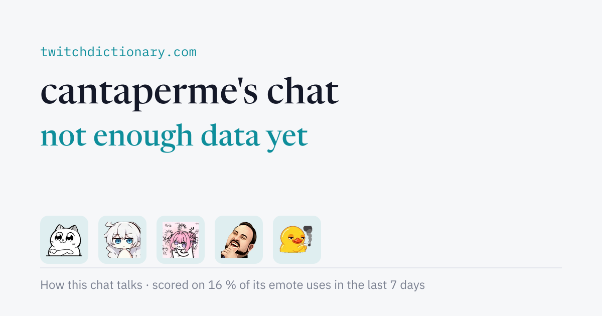 cantaperme's chat personality card