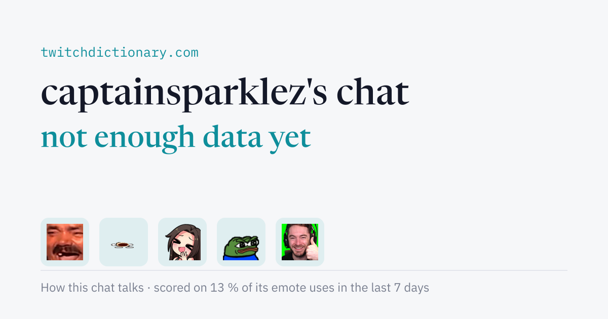captainsparklez's chat personality card