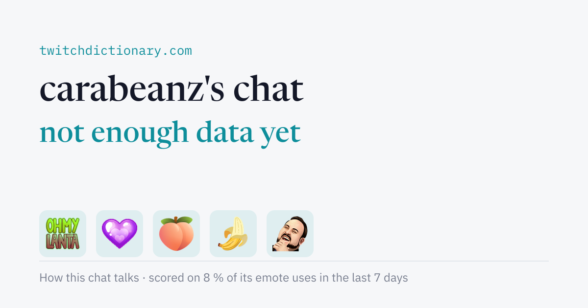 carabeanz's chat personality card