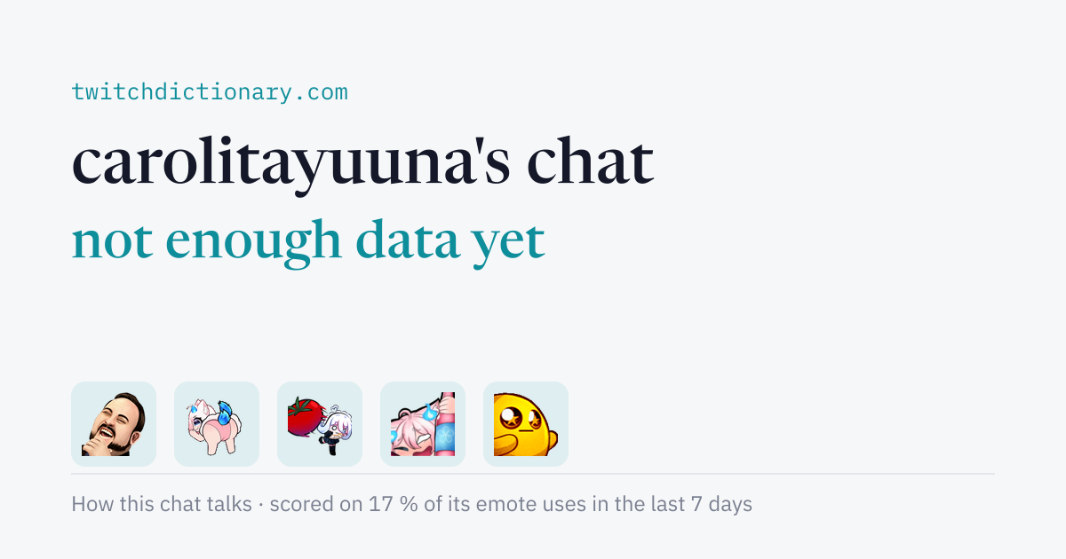carolitayuuna's chat personality card