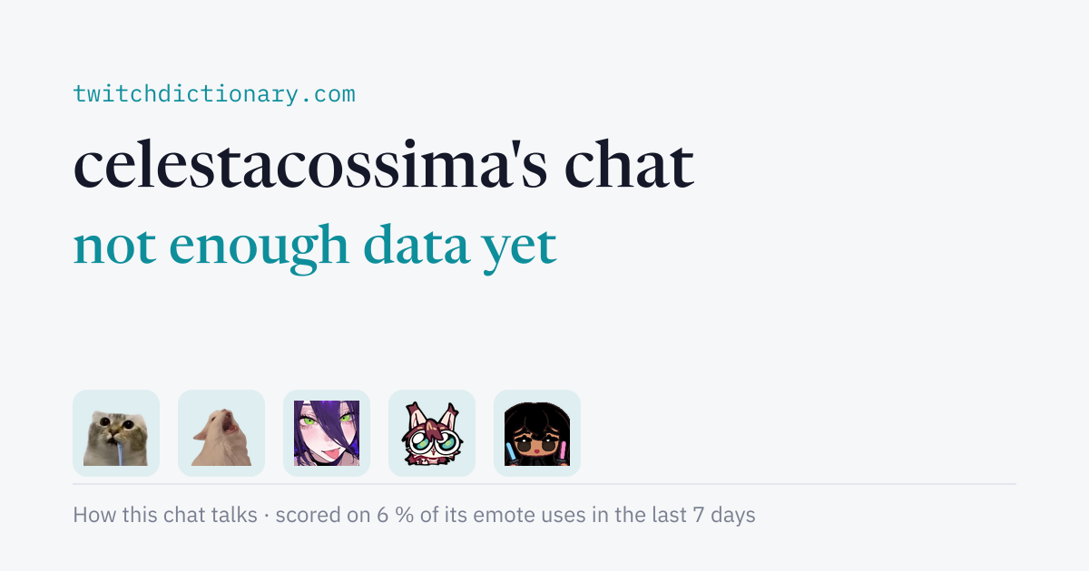 celestacossima's chat personality card