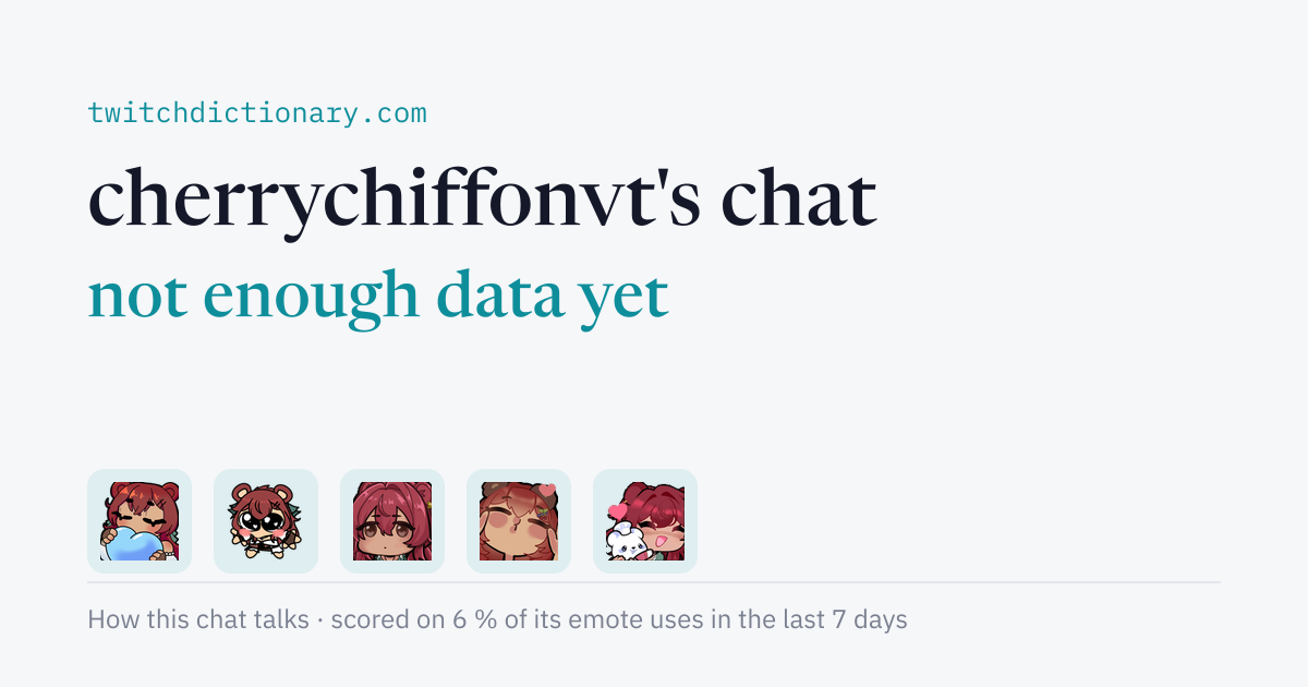 cherrychiffonvt's chat personality card