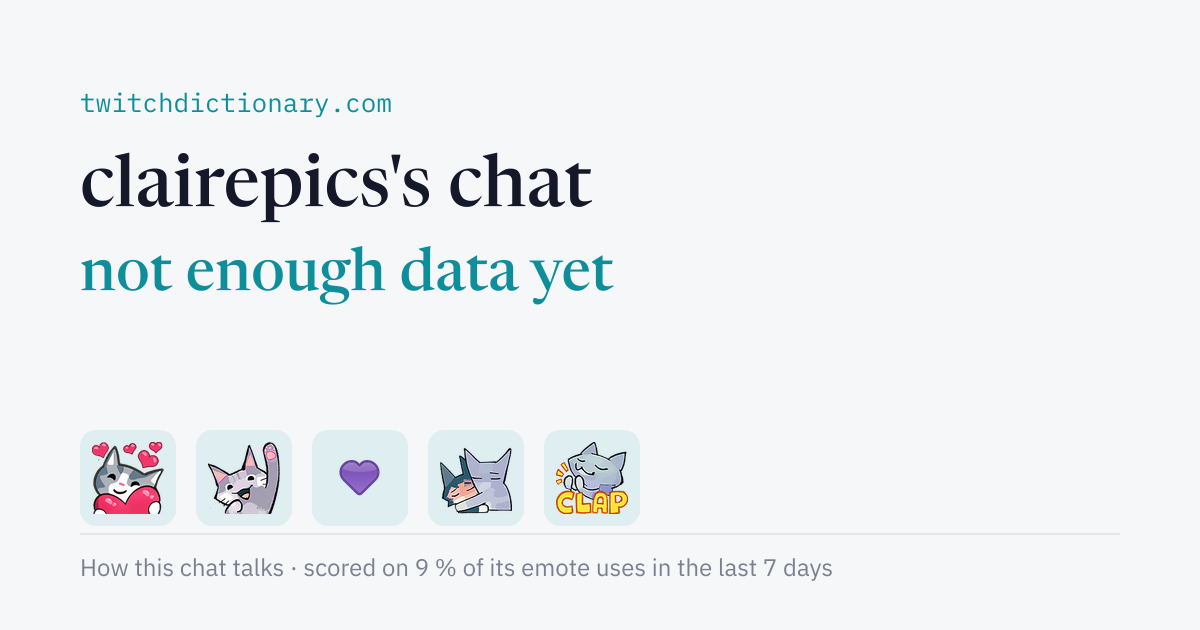 clairepics's chat personality card