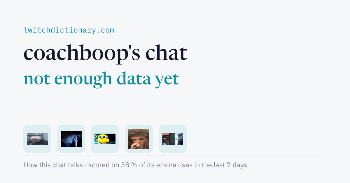 coachboop's chat personality card