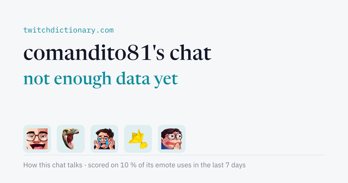 comandito81's chat personality card
