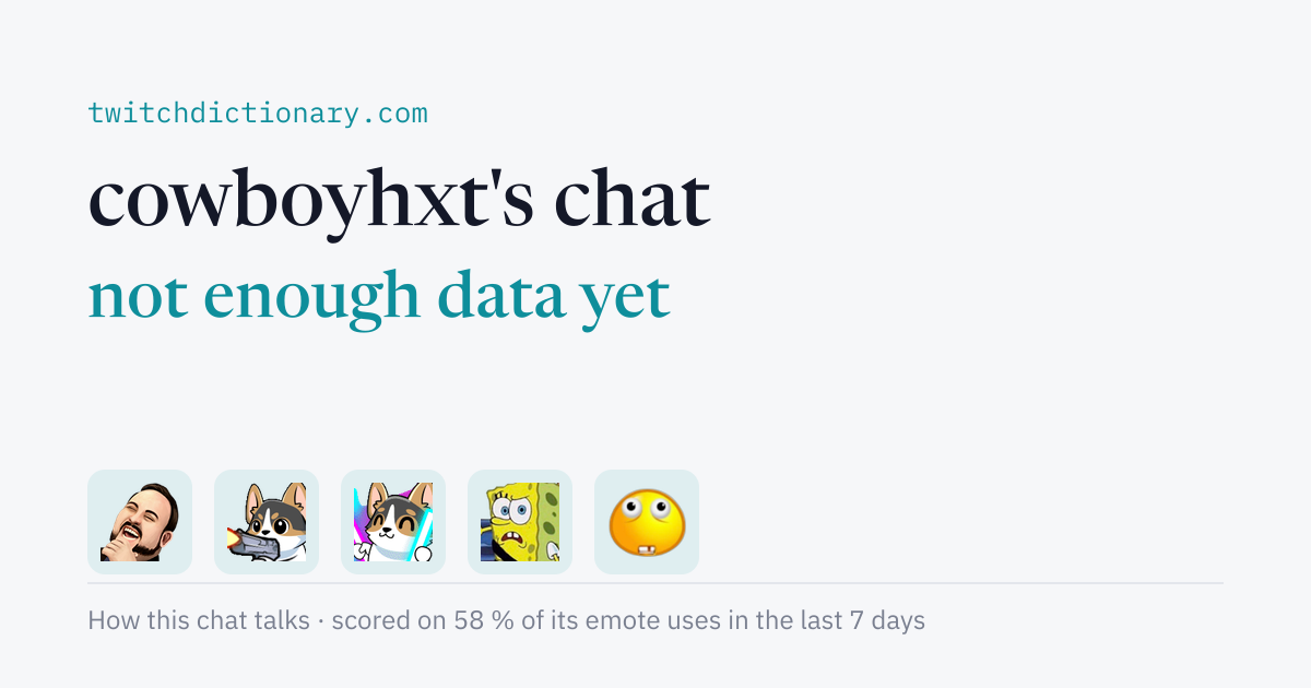 cowboyhxt's chat personality card