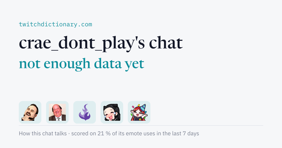 crae_dont_play's chat personality card