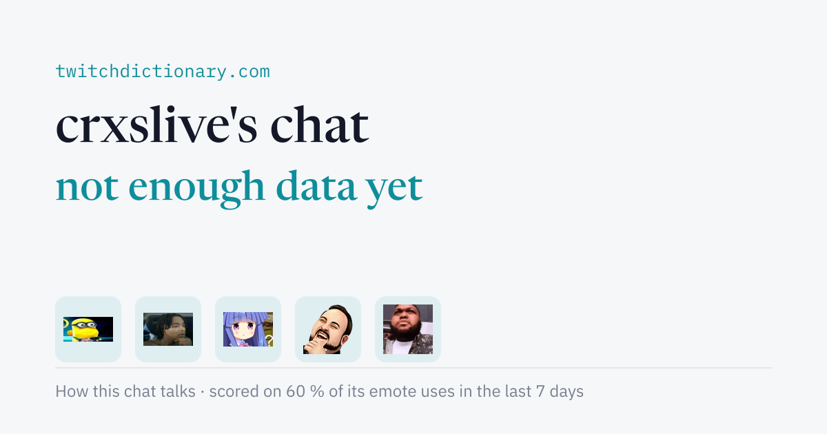 crxslive's chat personality card