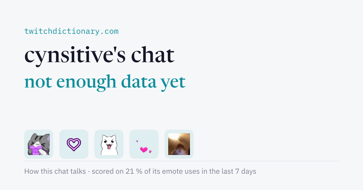 cynsitive's chat personality card