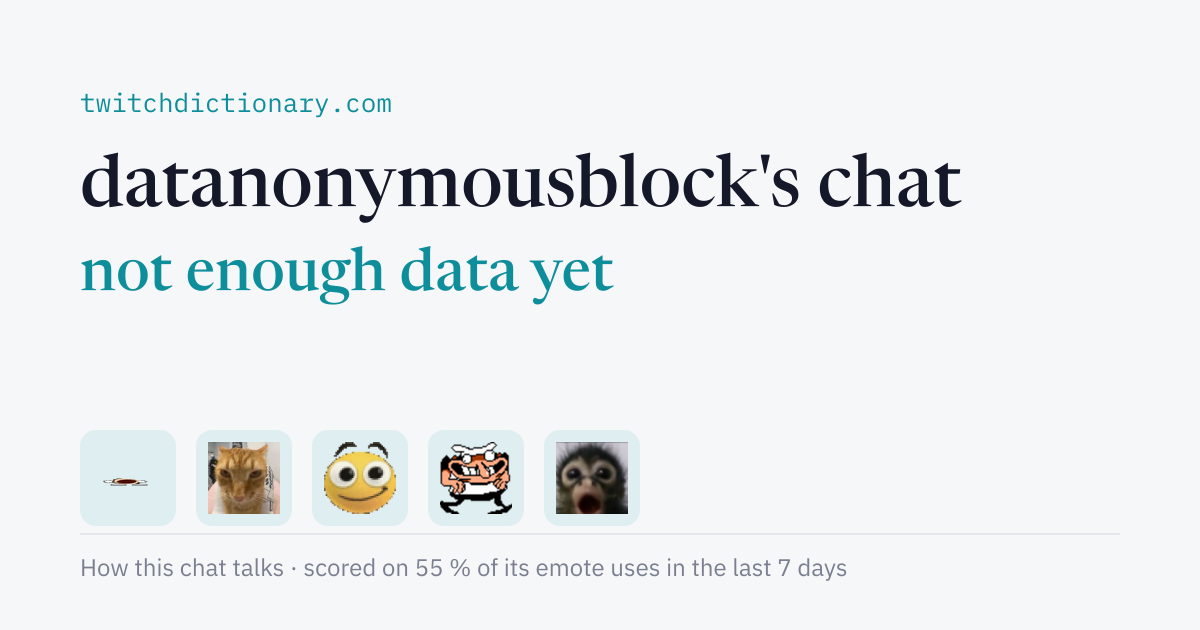 datanonymousblock's chat personality card