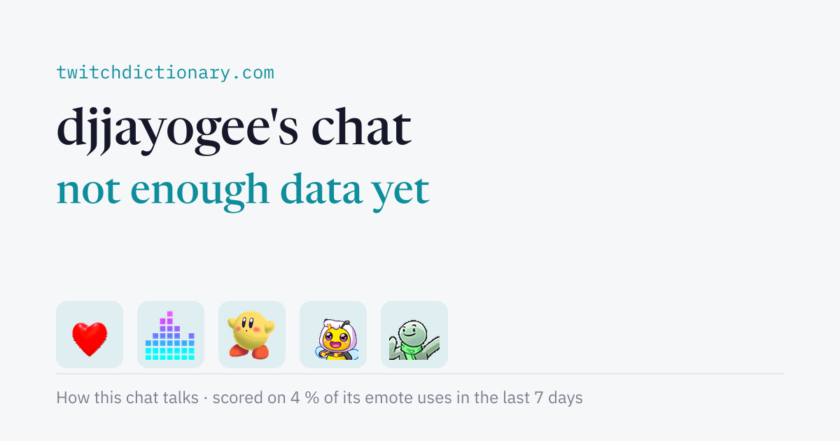 djjayogee's chat personality card