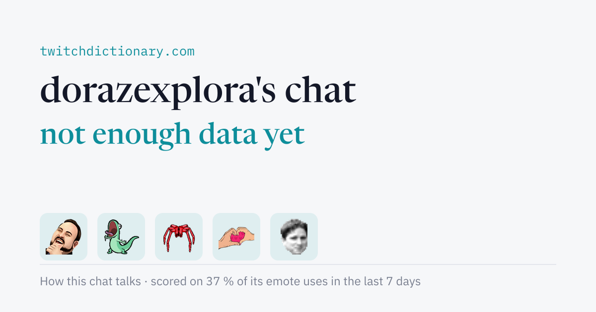 dorazexplora's chat personality card
