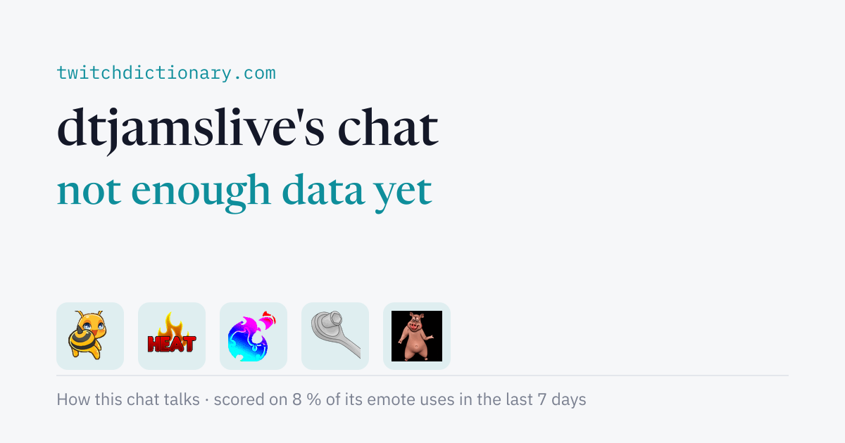 dtjamslive's chat personality card
