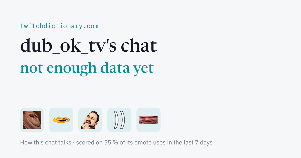 dub_ok_tv's chat personality card