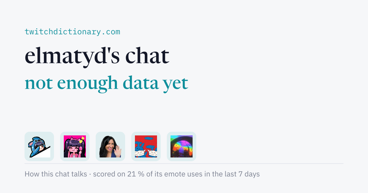 elmatyd's chat personality card