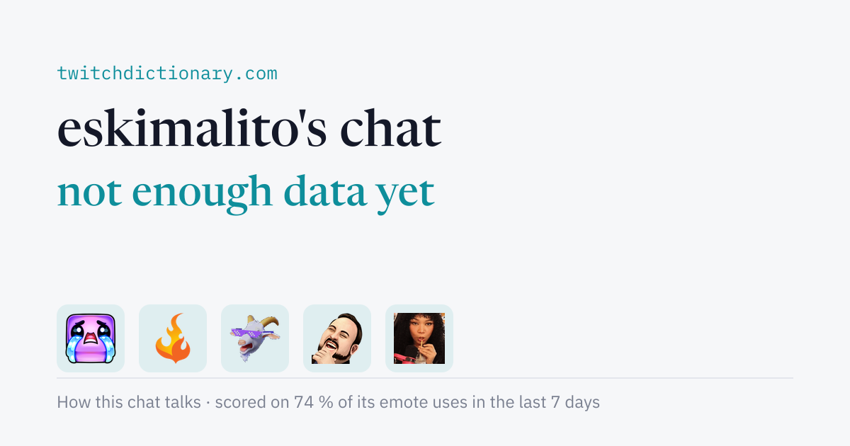 eskimalito's chat personality card