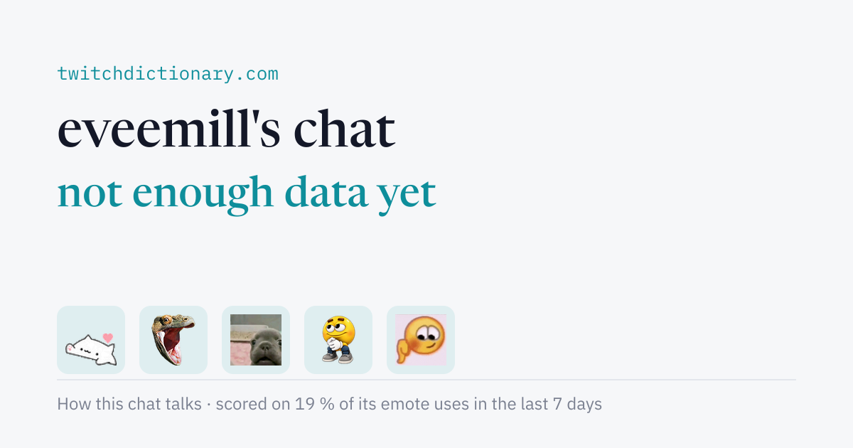 eveemill's chat personality card