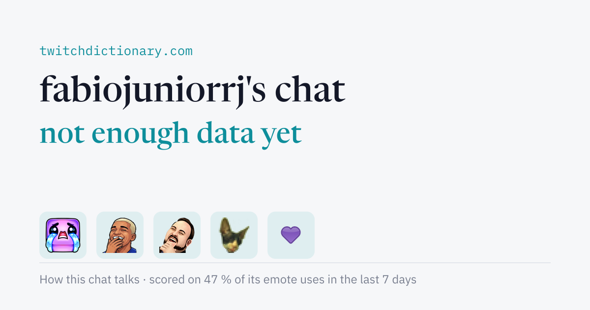 fabiojuniorrj's chat personality card