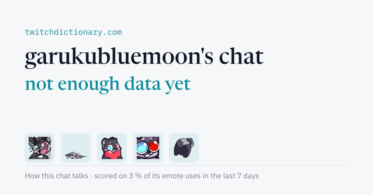 garukubluemoon's chat personality card