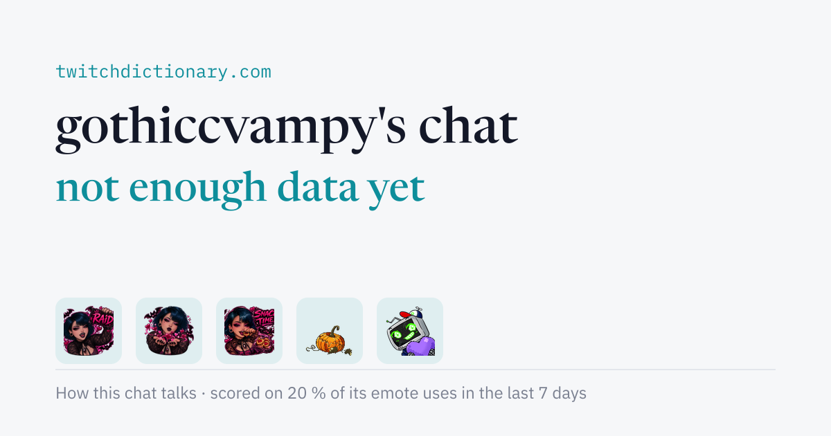 gothiccvampy's chat personality card