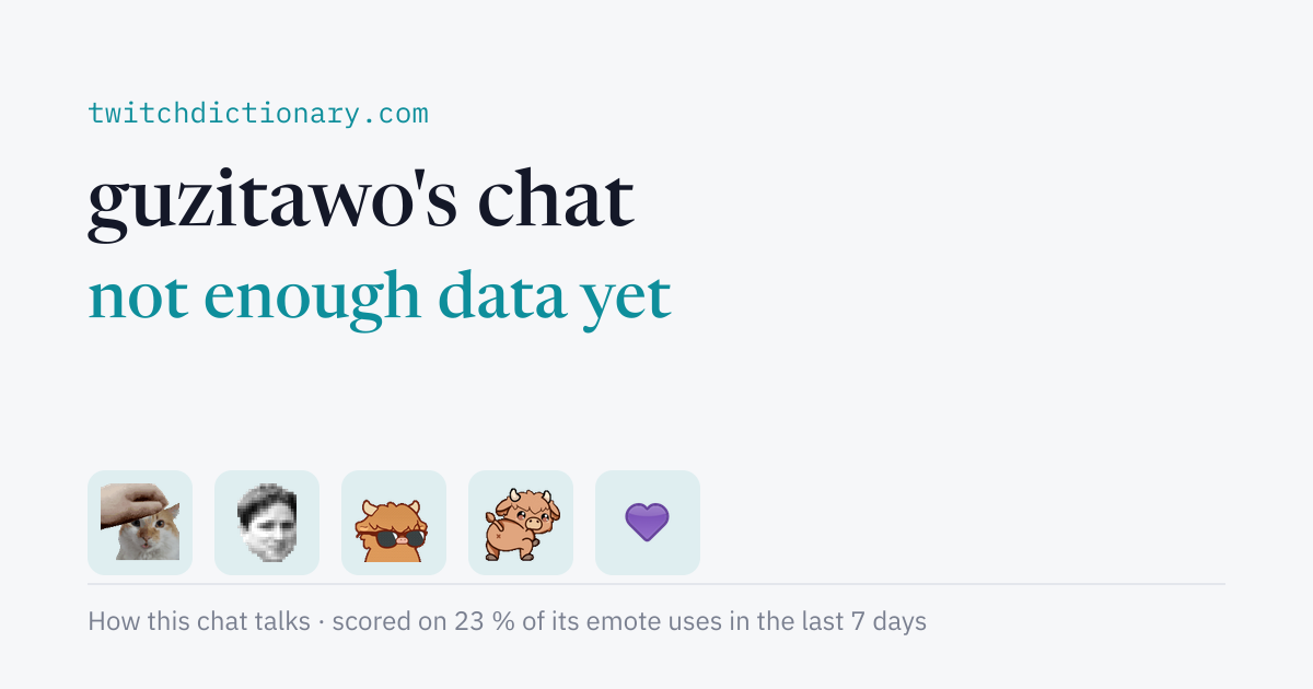 guzitawo's chat personality card