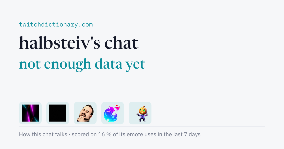 halbsteiv's chat personality card