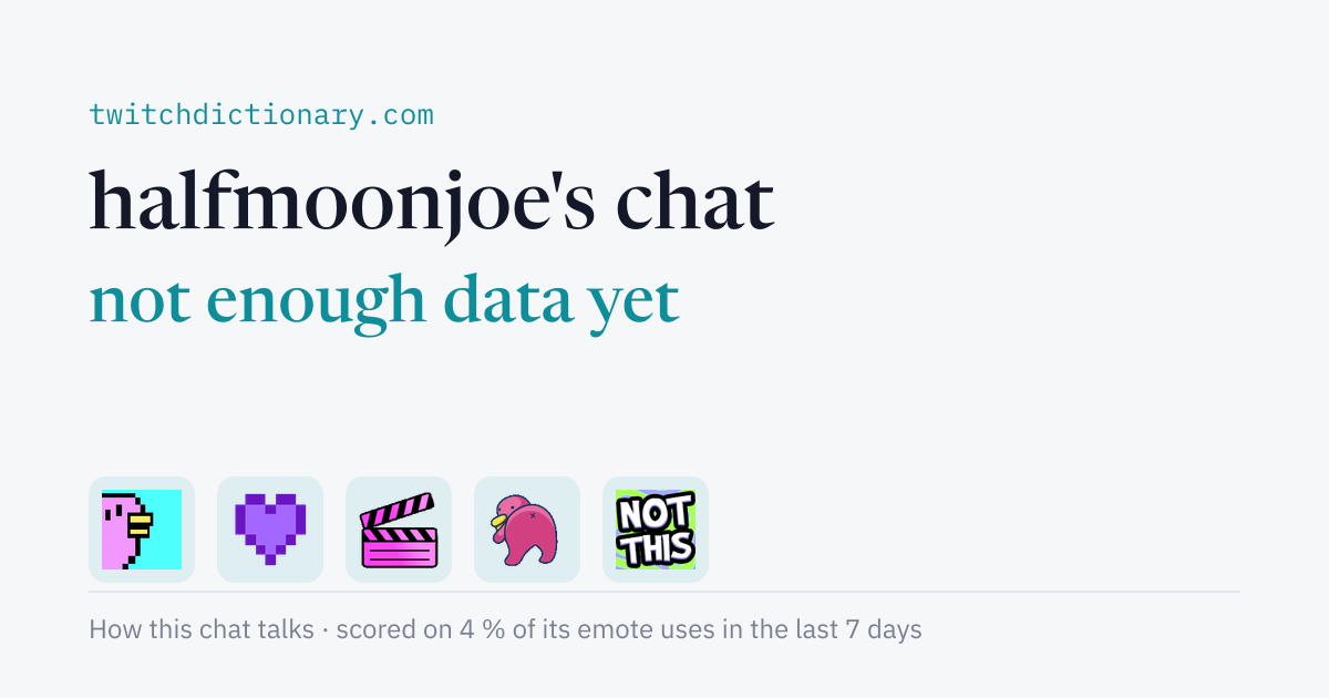 halfmoonjoe's chat personality card