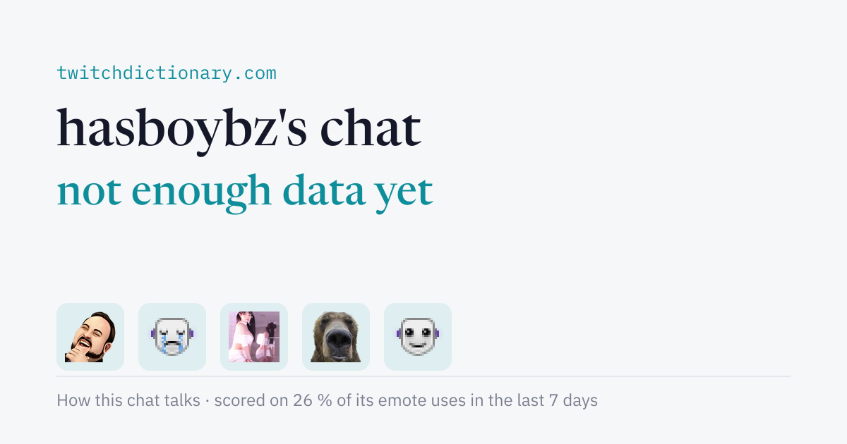 hasboybz's chat personality card