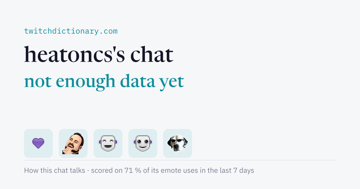 heatoncs's chat personality card