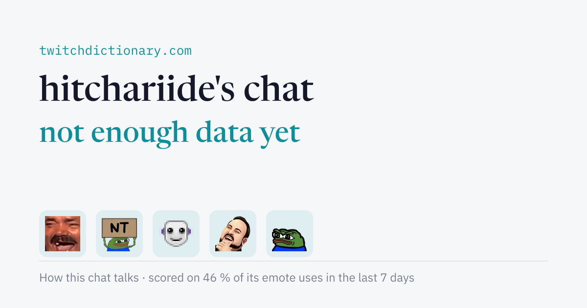 hitchariide's chat personality card
