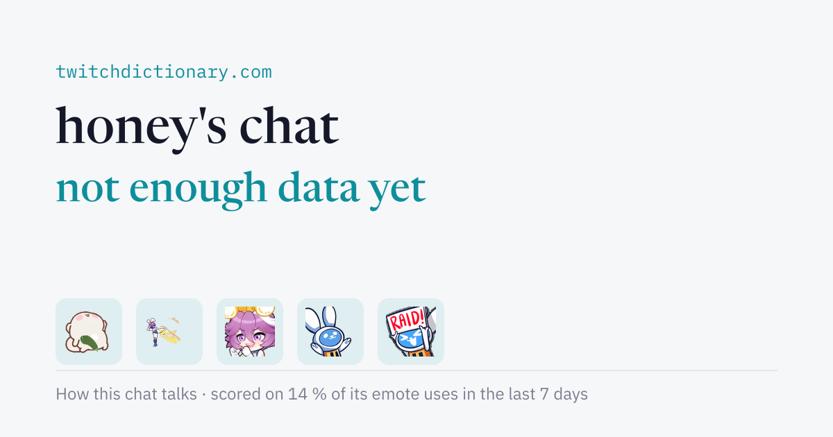 honey's chat personality card