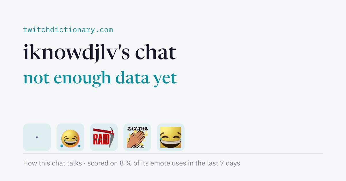 iknowdjlv's chat personality card