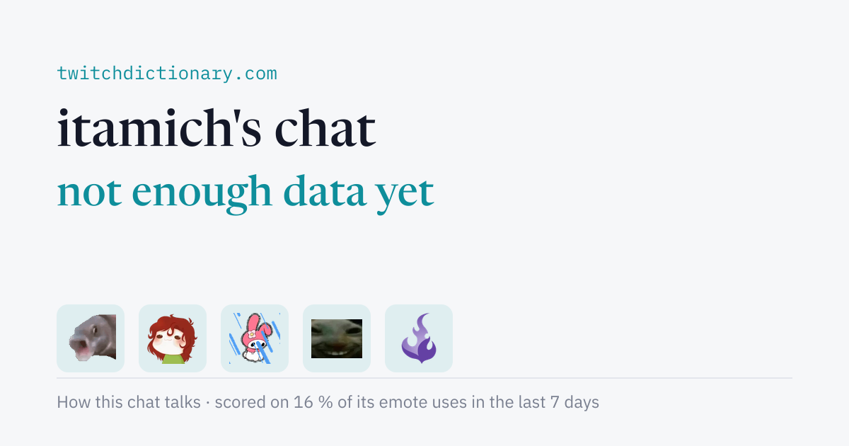 itamich's chat personality card