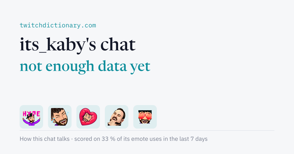 its_kaby's chat personality card